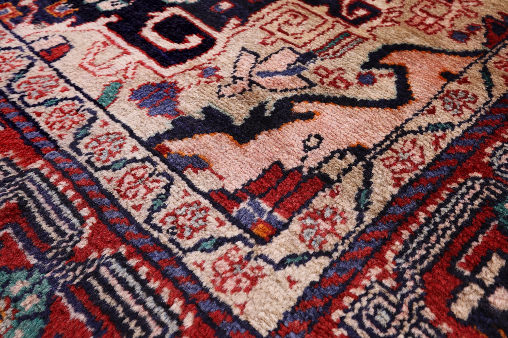 Blue New Persian Nahavand Hand Knotted Wool Rug - 5' 4" X 10' 3" - Golden Nile