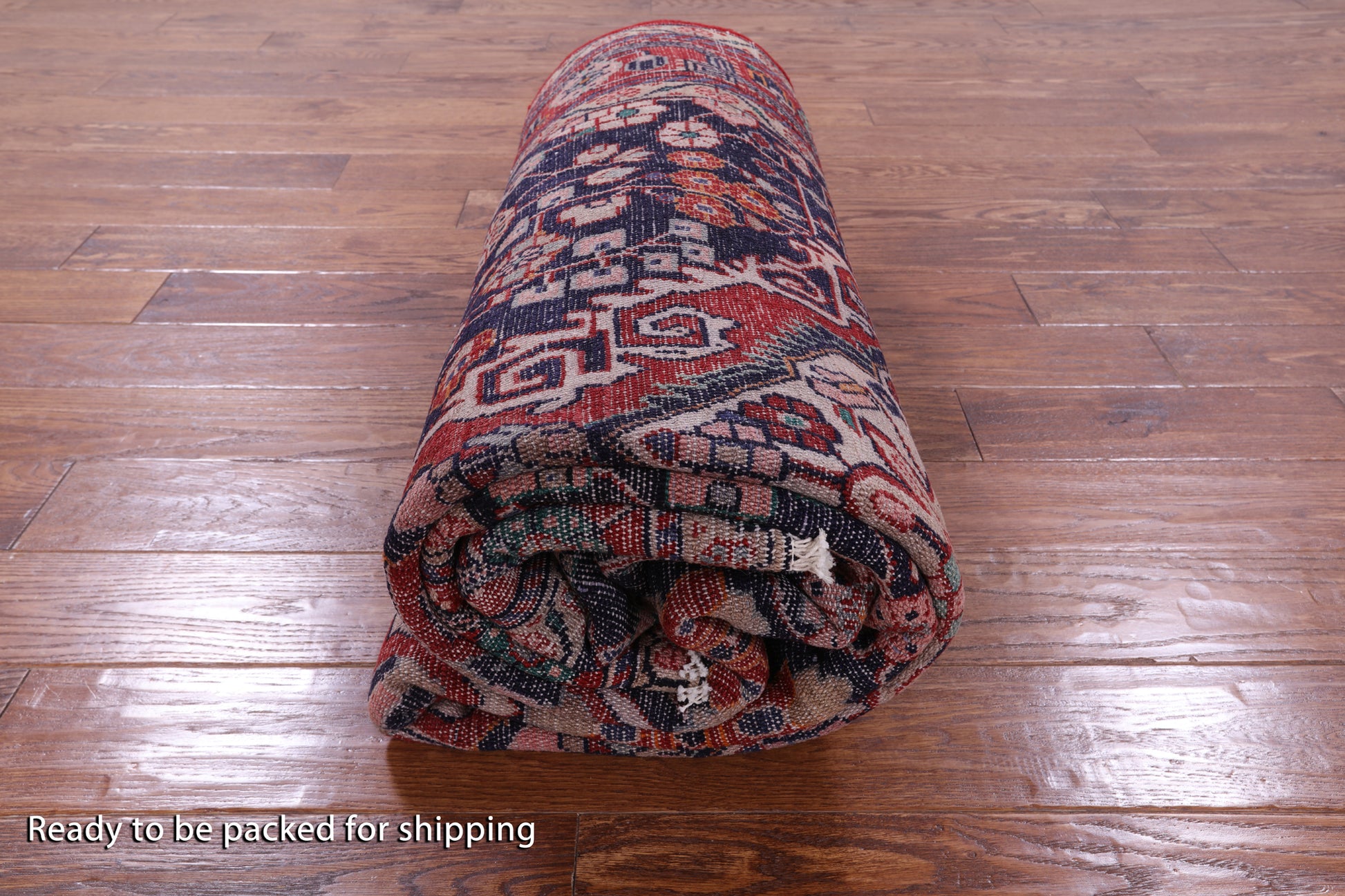 Blue New Persian Nahavand Hand Knotted Wool Rug - 5' 4" X 10' 3" - Golden Nile