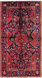 Black New Authentic Persian Nahavand Hand Knotted Rug - 5' 6" X 10' 0" - Golden Nile