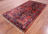 Black New Authentic Persian Nahavand Hand Knotted Rug - 5' 6" X 10' 0" - Golden Nile