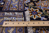 Blue New Authentic Persian Kashan Hand Knotted Wool Rug - 10' 2" X 13' 5" - Golden Nile