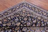 Blue New Authentic Persian Kashan Hand Knotted Wool Rug - 10' 2" X 13' 5" - Golden Nile