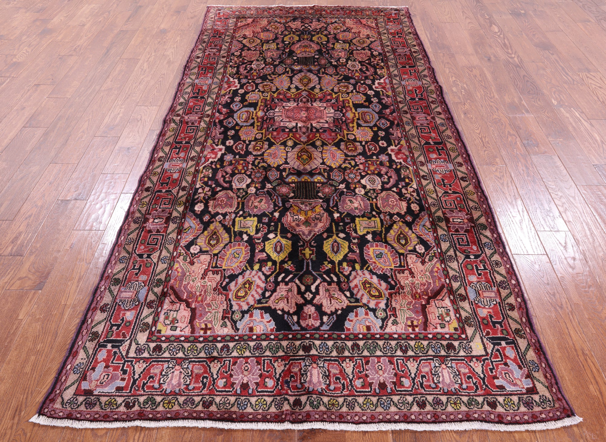 New Authentic Persian Nahavand Hand Knotted Wool Rug - 4' 9" X 9' 11" - Golden Nile