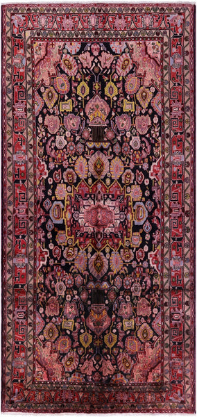 New Authentic Persian Nahavand Hand Knotted Wool Rug - 4' 9" X 9' 11" - Golden Nile