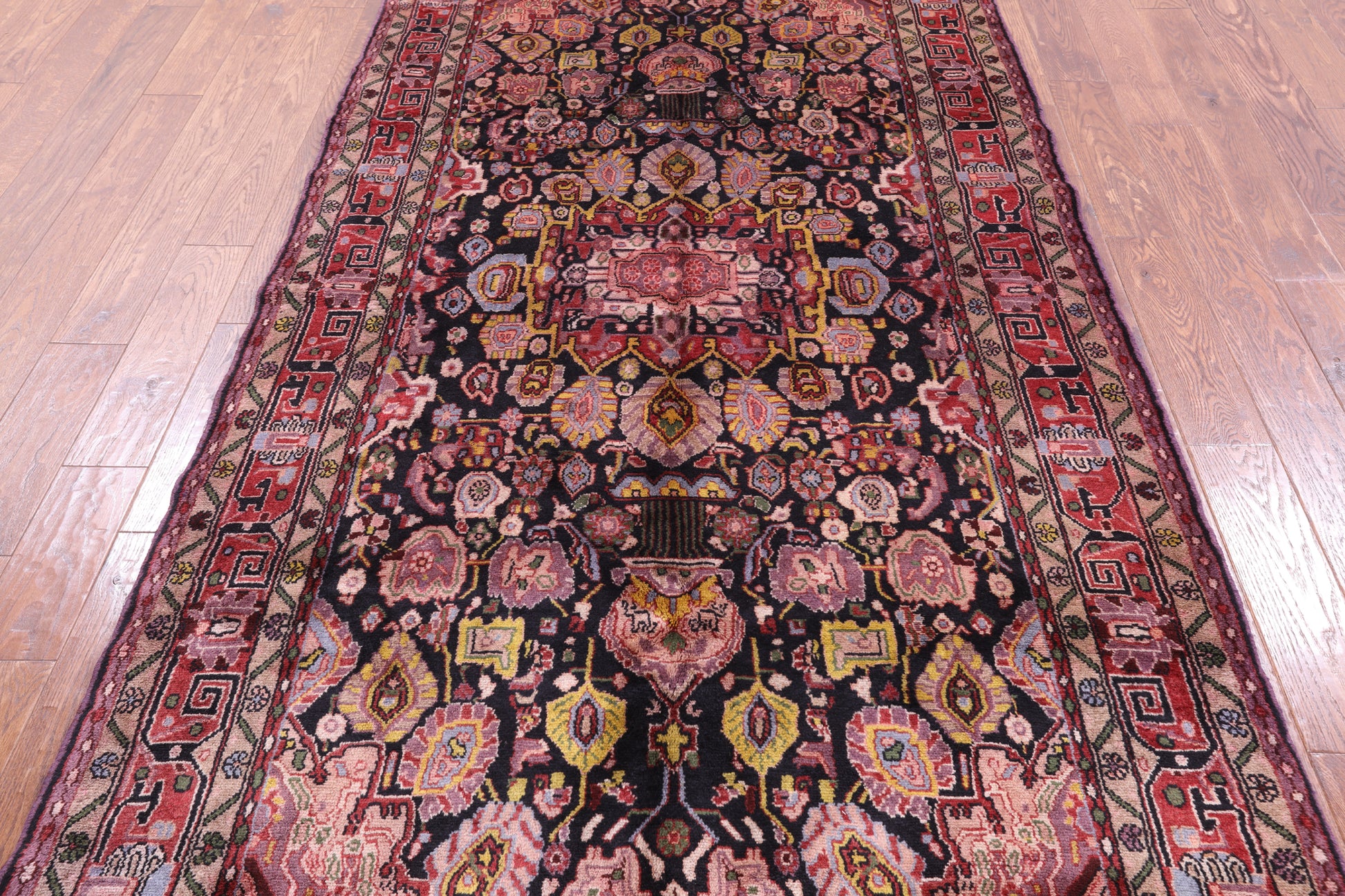 New Authentic Persian Nahavand Hand Knotted Wool Rug - 4' 9" X 9' 11" - Golden Nile