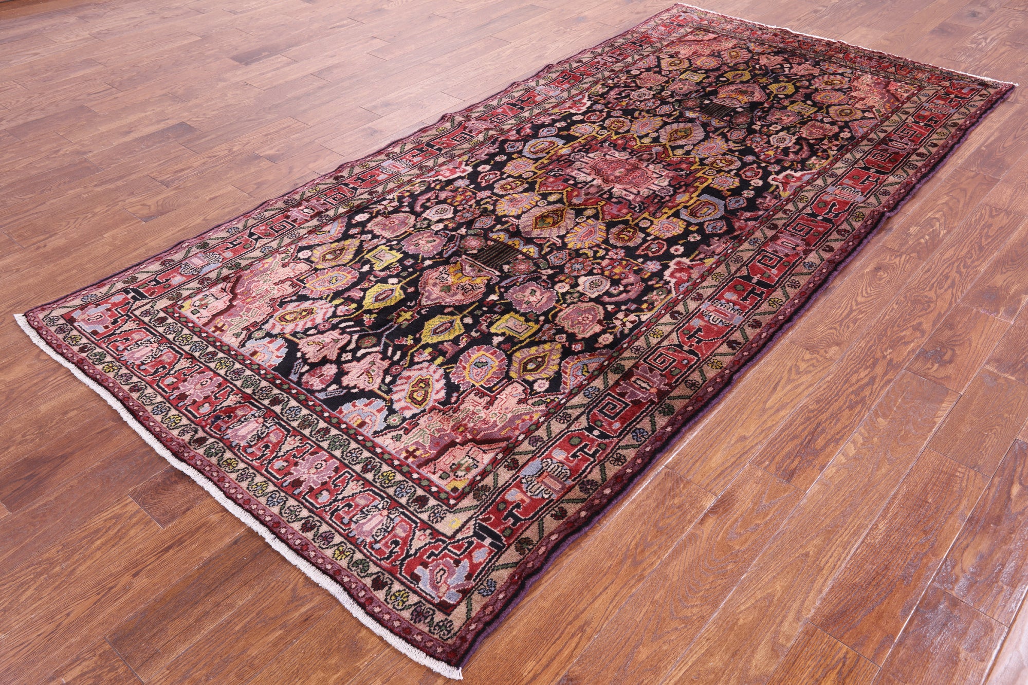 New Authentic Persian Nahavand Hand Knotted Wool Rug - 4' 9" X 9' 11" - Golden Nile