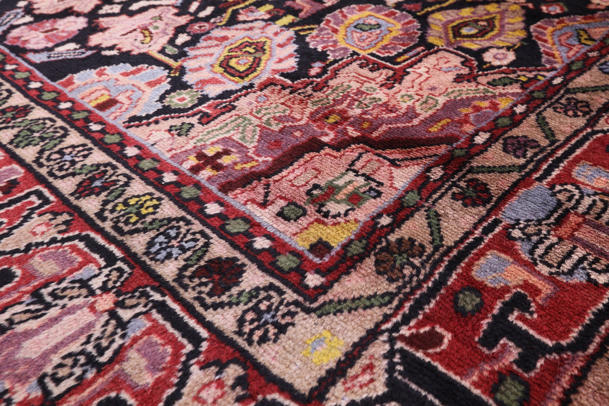 New Authentic Persian Nahavand Hand Knotted Wool Rug - 4' 9" X 9' 11" - Golden Nile