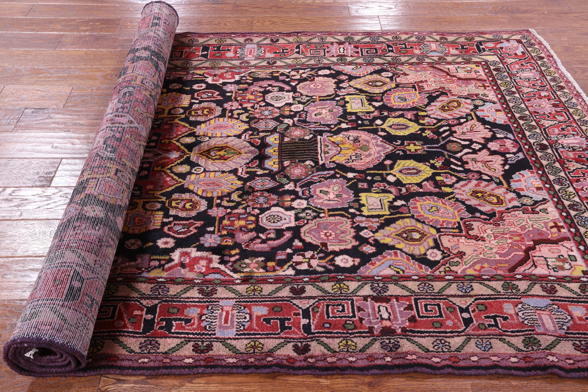 New Authentic Persian Nahavand Hand Knotted Wool Rug - 4' 9" X 9' 11" - Golden Nile