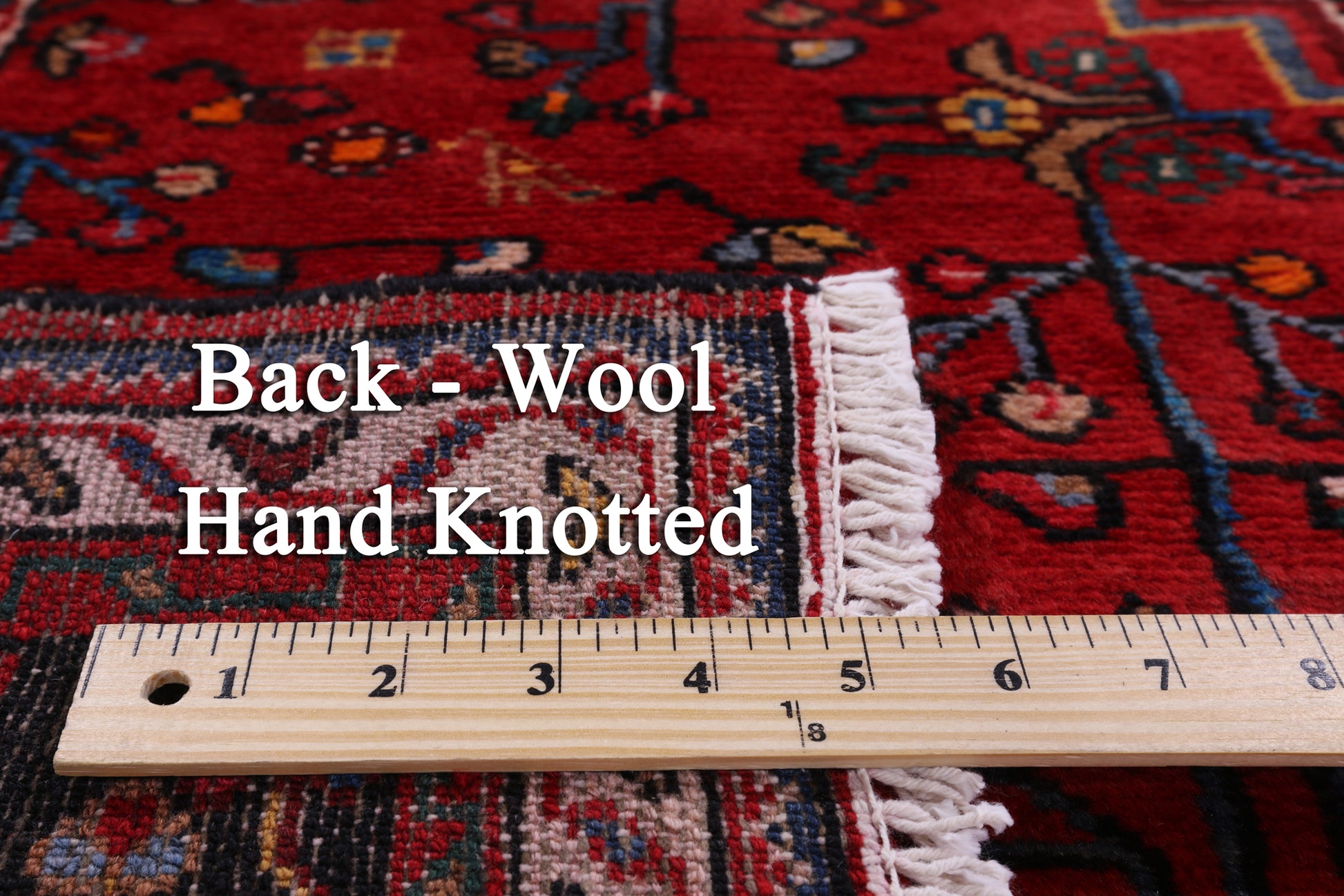 Black New Persian Authentic Hamadan Wool Rug - 5' 4" X 9' 9" - Golden Nile