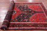 Black New Persian Authentic Hamadan Wool Rug - 5' 4" X 9' 9" - Golden Nile