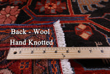 Black Handmade New Authentic Persian Hamadan Wool Rug - 5' 7" X 9' 9" - Golden Nile