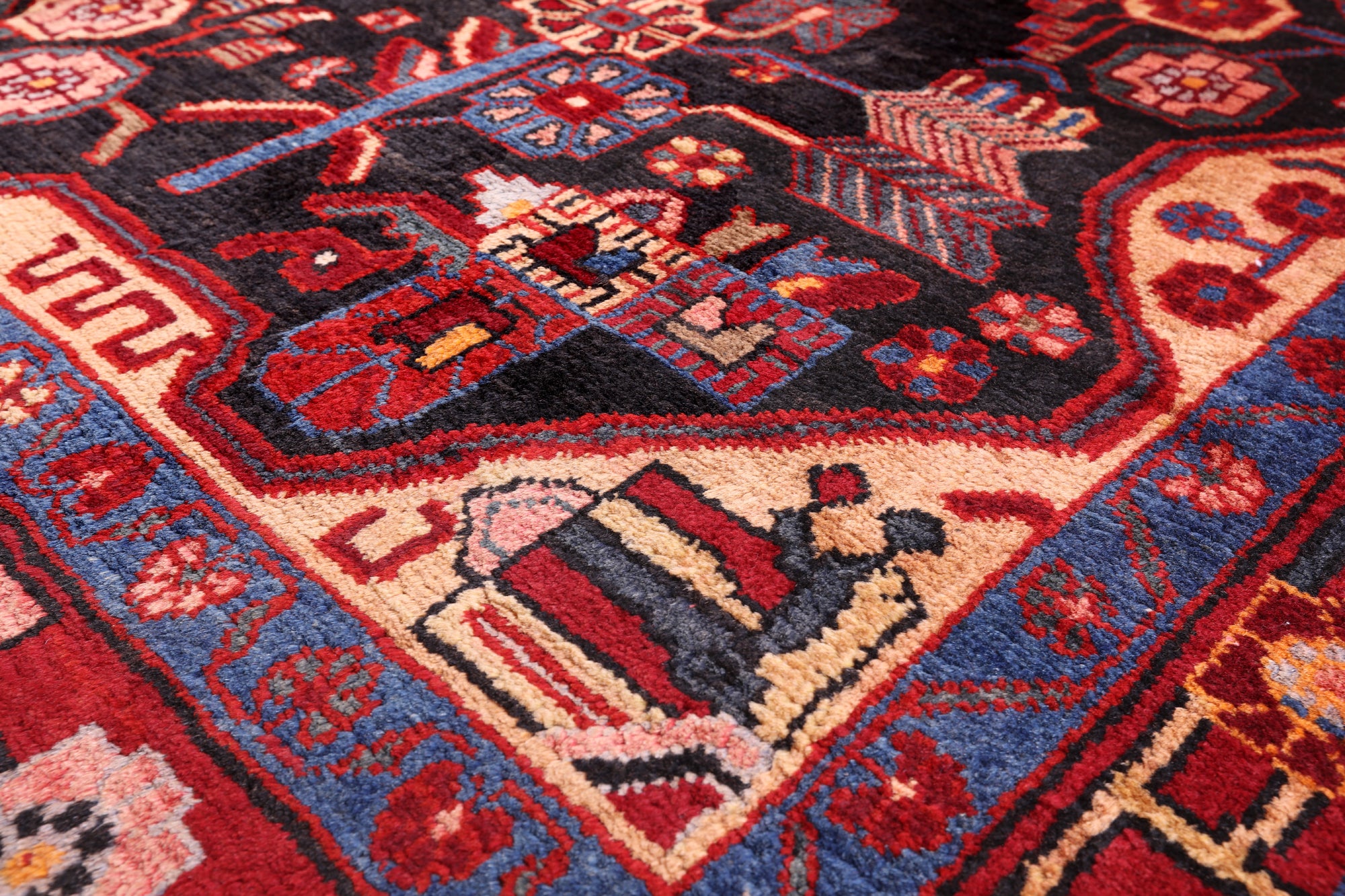 Black New Authentic Persian Nahavand Rug - 5' 4" X 9' 3" - Golden Nile