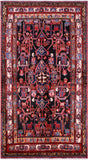Black New Authentic Persian Nahavand Wool Rug - 5' 1" X 9' 4" - Golden Nile