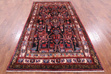 Black New Authentic Persian Nahavand Wool Rug - 5' 1" X 9' 4" - Golden Nile