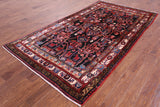 Black New Authentic Persian Nahavand Wool Rug - 5' 1" X 9' 4" - Golden Nile