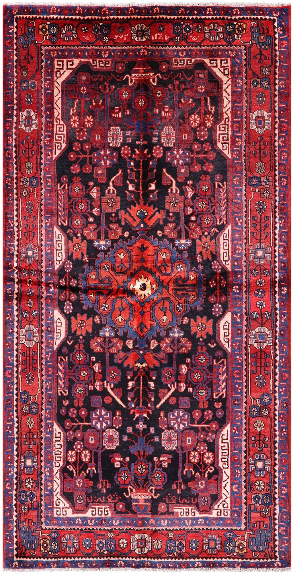 New Persian Authentic Hamadan Rug - 5' 3" X 10' - Golden Nile