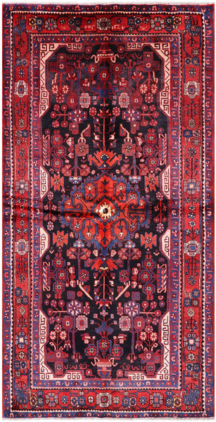 New Persian Authentic Hamadan Rug - 5' 3" X 10' - Golden Nile