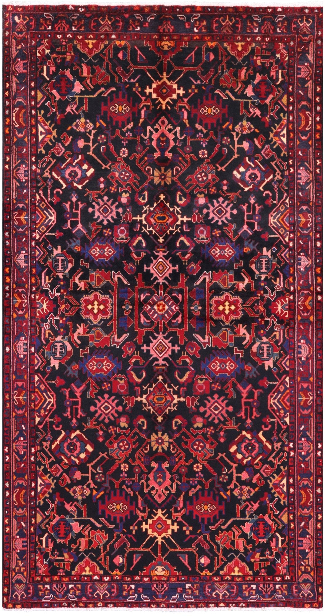 Black New Authentic Persian Nahavand Rug - 5' 3" X 9' 6" - Golden Nile