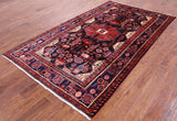 Black New Authentic Persian Nahavand Rug - 5' 2" X 9' 0" - Golden Nile