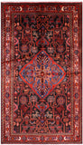 Black New Authentic Persian Nahavand Hand Knotted Rug - 5' 4" X 9' 5" - Golden Nile