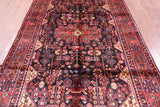 Black New Authentic Persian Nahavand Hand Knotted Rug - 5' 4" X 9' 1" - Golden Nile