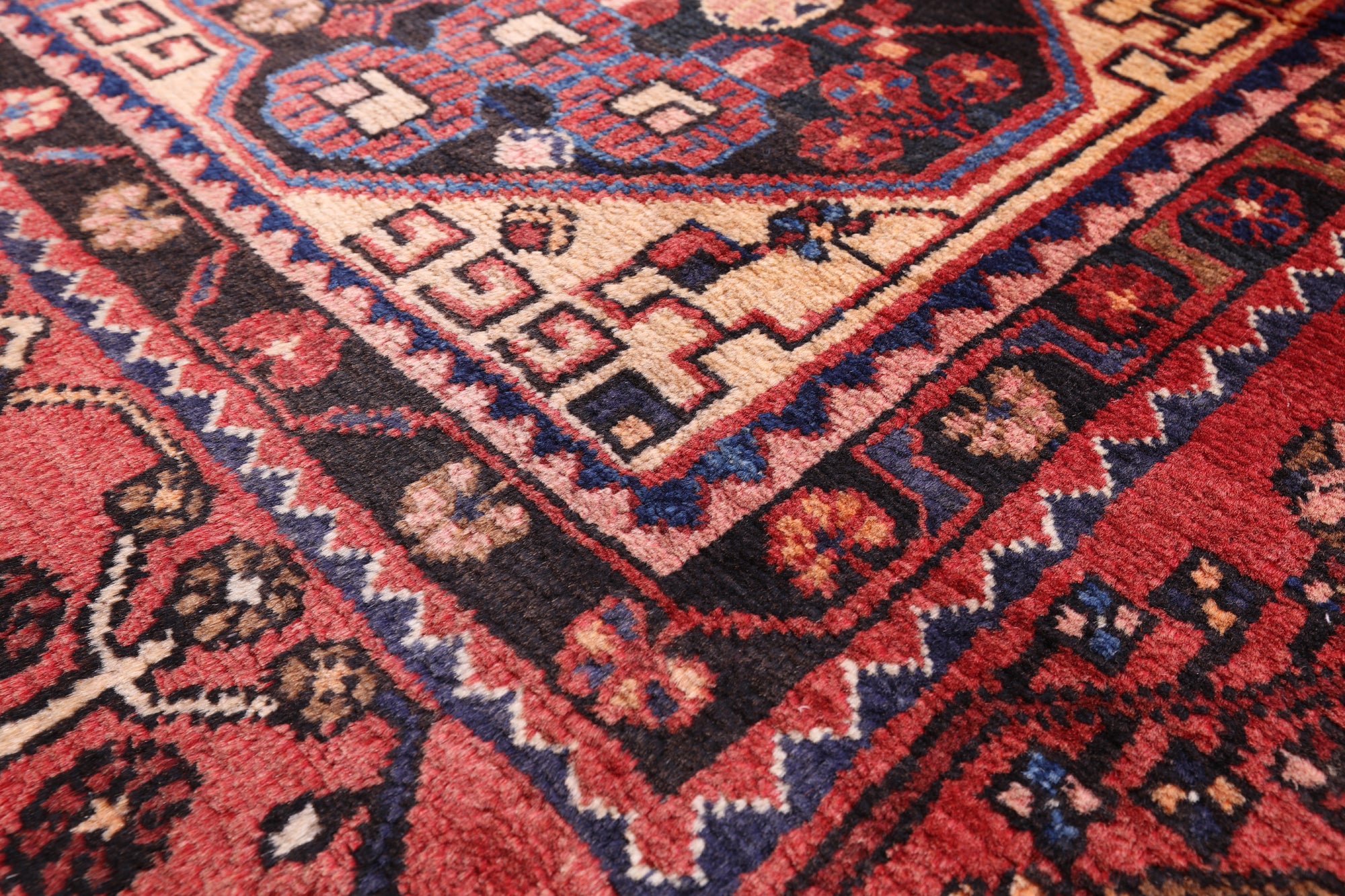 Black New Authentic Persian Nahavand Hand Knotted Rug - 5' 4" X 9' 1" - Golden Nile