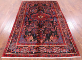 Black New Authentic Persian Nahavand Area Rug - 5' 5" X 8' 6" - Golden Nile