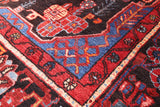 Black New Authentic Persian Nahavand Area Rug - 5' 5" X 8' 6" - Golden Nile