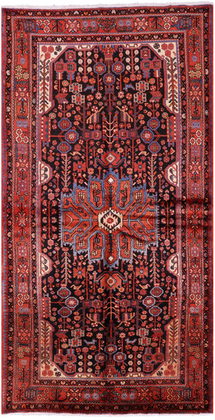 Black New Handmade Authentic Persian Nahavand Rug - 5' 5" X 10' 2" - Golden Nile