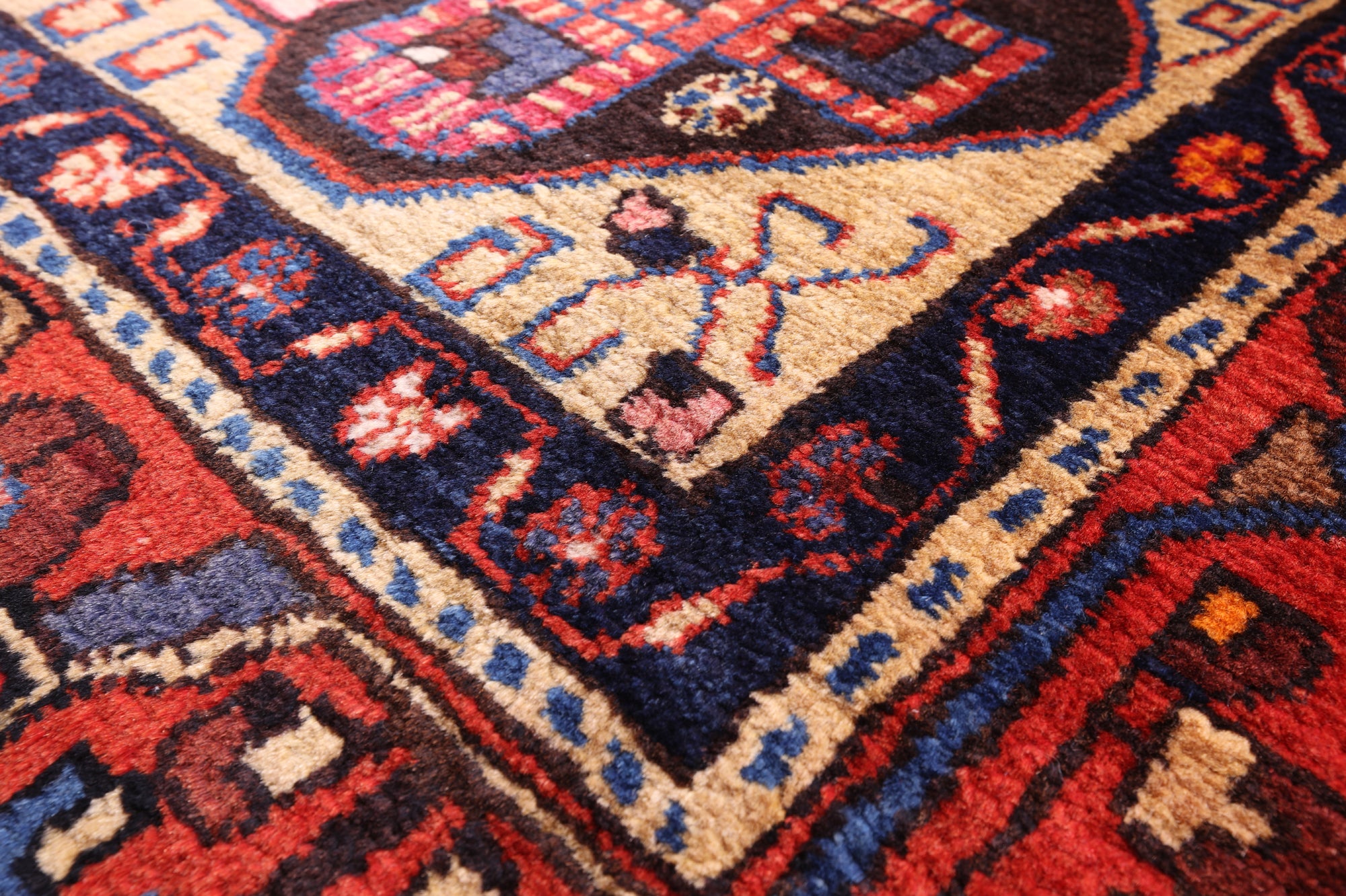 Black New Persian Hamadan Area Rug - 5' 5" X 11' 3" - Golden Nile