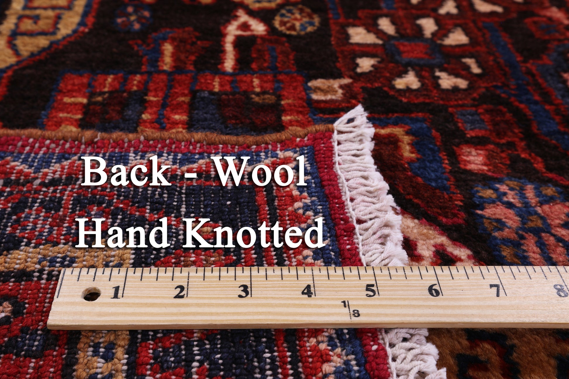 Black New Persian Hamadan Area Rug - 5' 5" X 11' 3" - Golden Nile