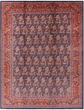 New Authentic Hand Knotted Mashad Persian Rug - 9' 10" X 13' 0" - Golden Nile