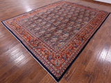 New Authentic Hand Knotted Mashad Persian Rug - 9' 10" X 13' 0" - Golden Nile