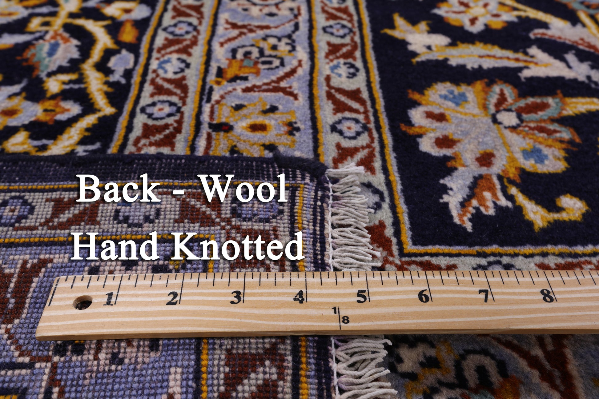 Blue New Hand Knotted Persian Kashan Rug 10' 1" X 13' 6" - Golden Nile