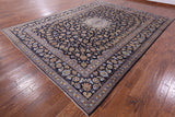 Blue Handmade New Authentic Persian Kashan Wool Rug - 10' 3" X 13' 3" - Golden Nile