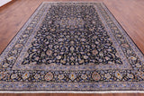 Blue New Authentic Persian Kashan Hand Knotted Rug - 10' 2" X 13' 9" - Golden Nile