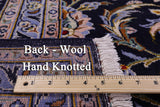 Blue New Authentic Persian Kashan Hand Knotted Rug - 10' 2" X 13' 9" - Golden Nile