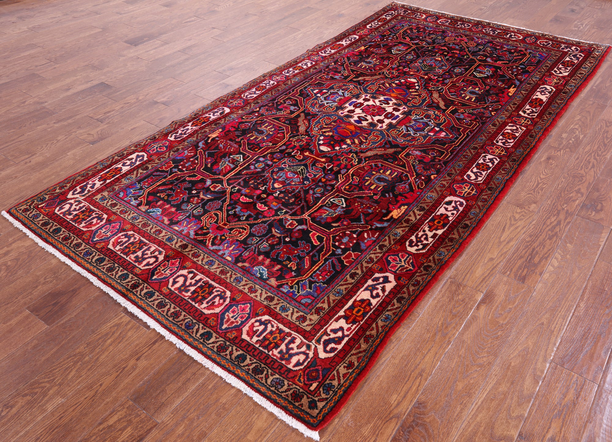 Black New Authentic Persian Nahavand Rug - 4' 11" X 10' 6" - Golden Nile