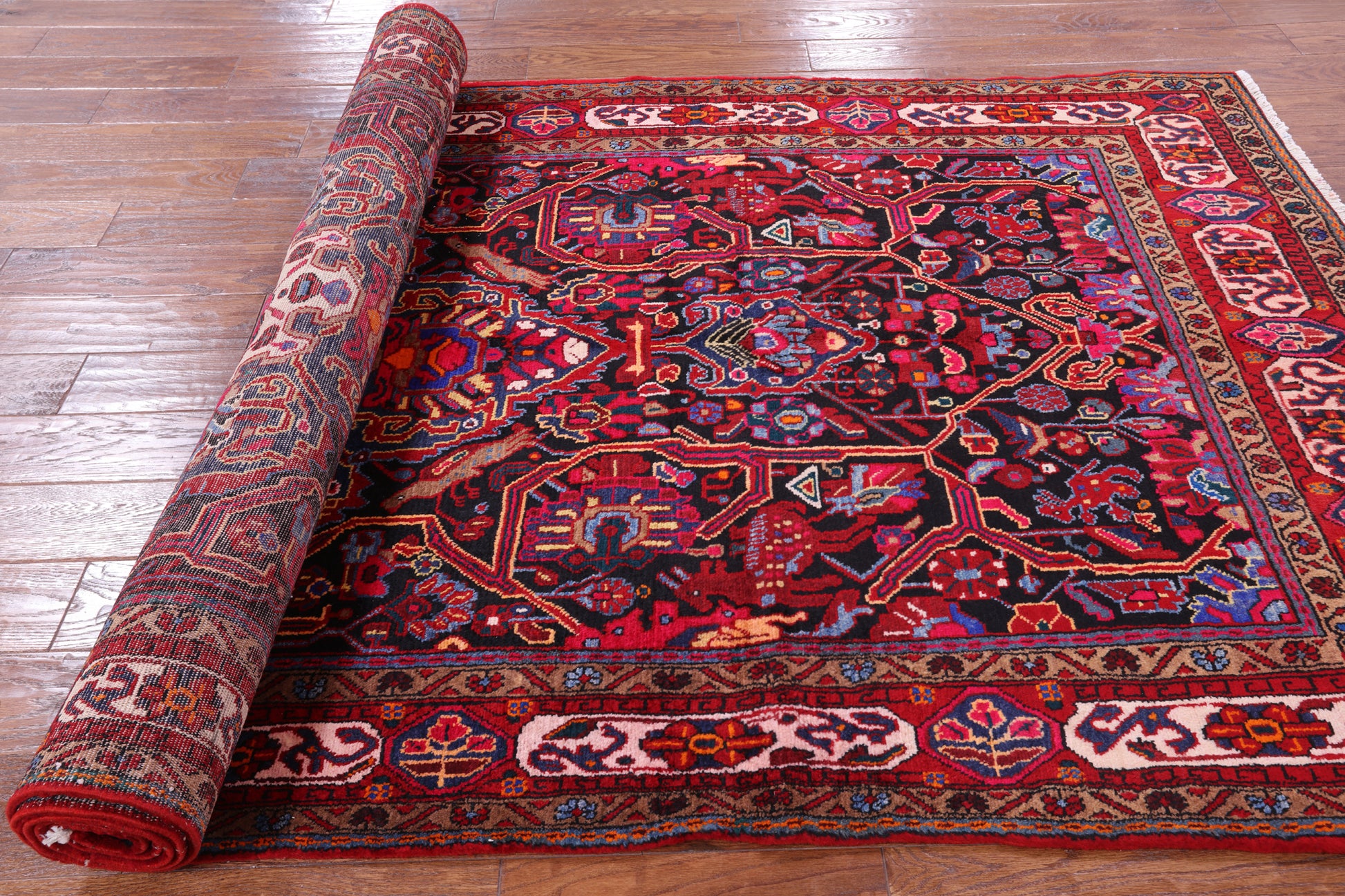 Black New Authentic Persian Nahavand Rug - 4' 11" X 10' 6" - Golden Nile