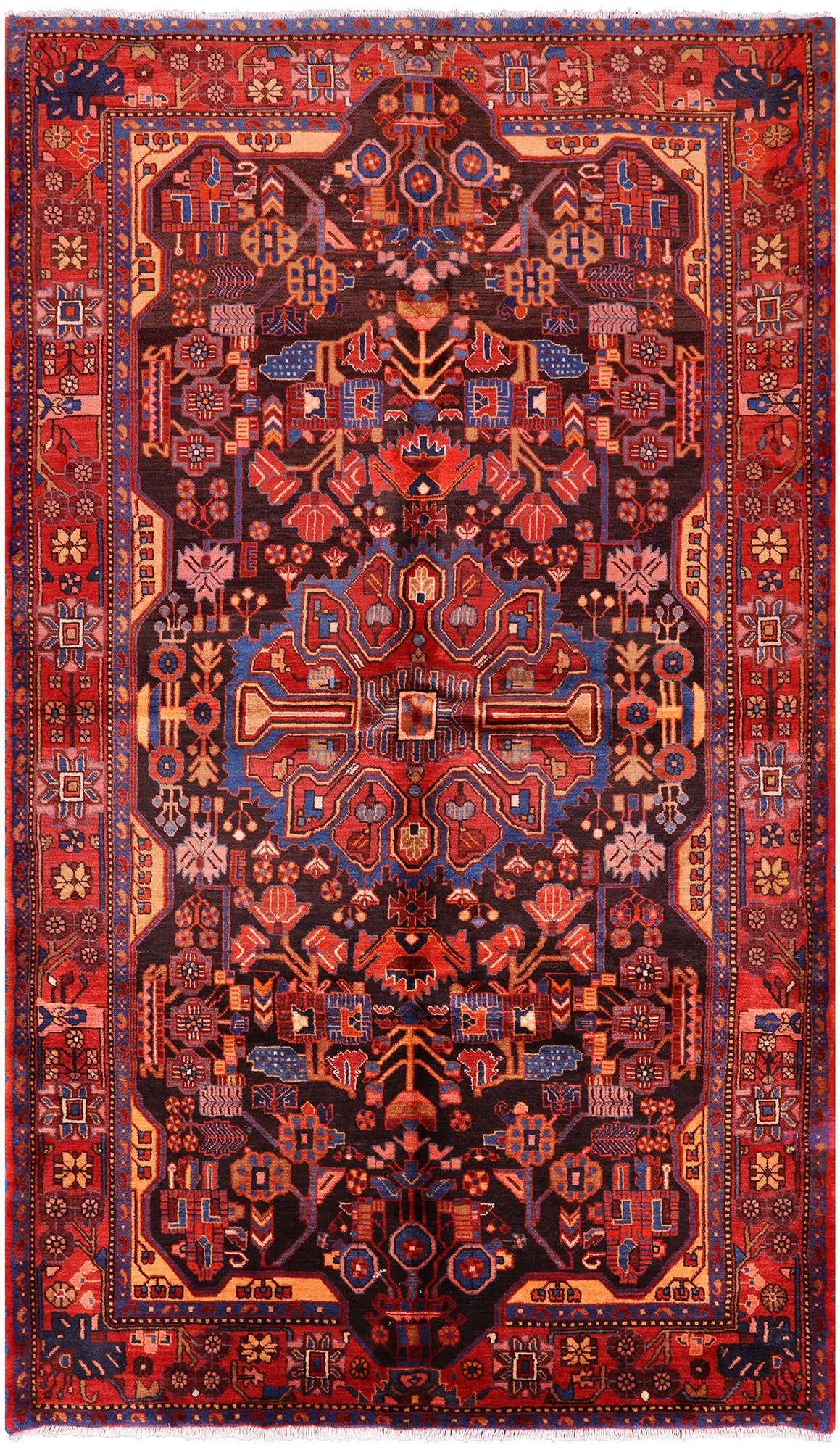 New Persian Nahavand Hand Knotted Rug - 5' 10" X 10' 2" - Golden Nile