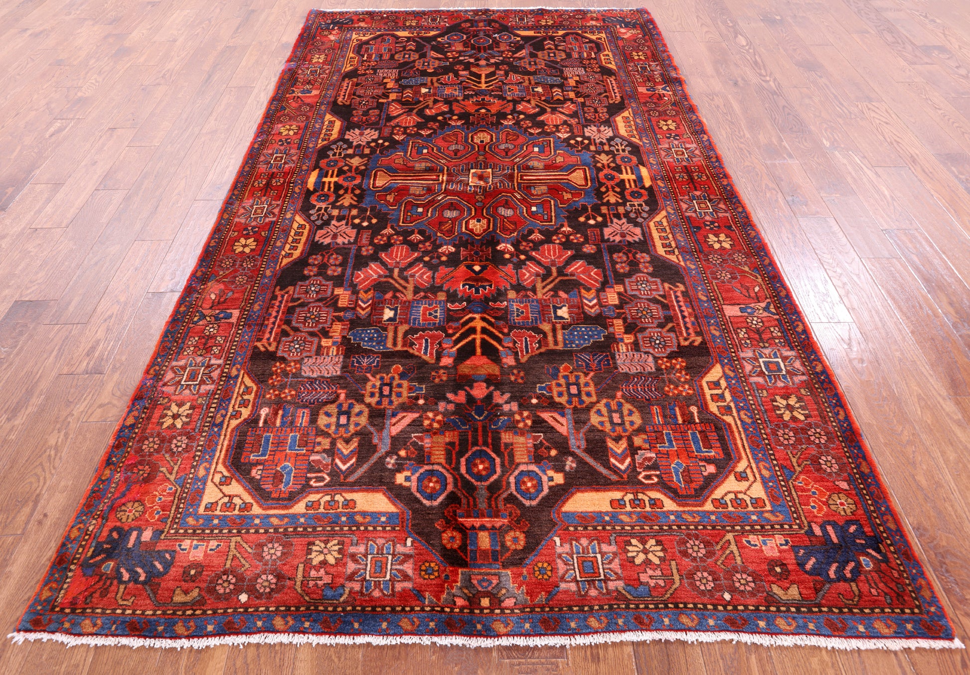 New Persian Nahavand Hand Knotted Rug - 5' 10" X 10' 2" - Golden Nile
