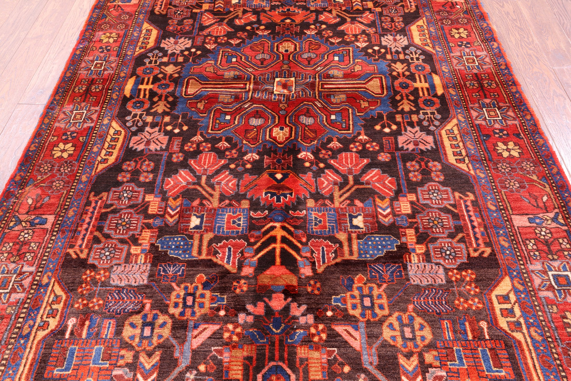 New Persian Nahavand Hand Knotted Rug - 5' 10" X 10' 2" - Golden Nile
