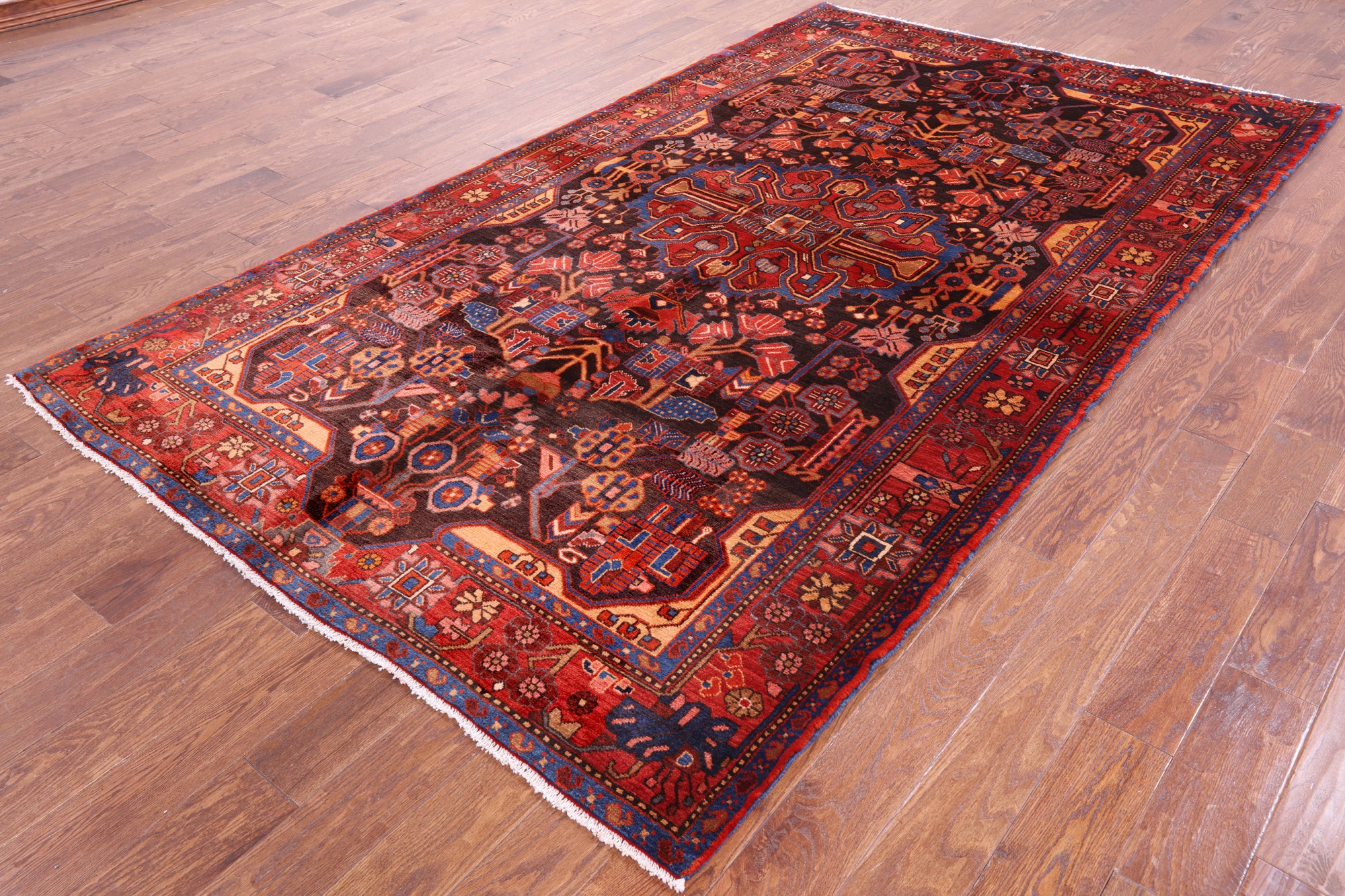 New Persian Nahavand Hand Knotted Rug - 5' 10" X 10' 2" - Golden Nile