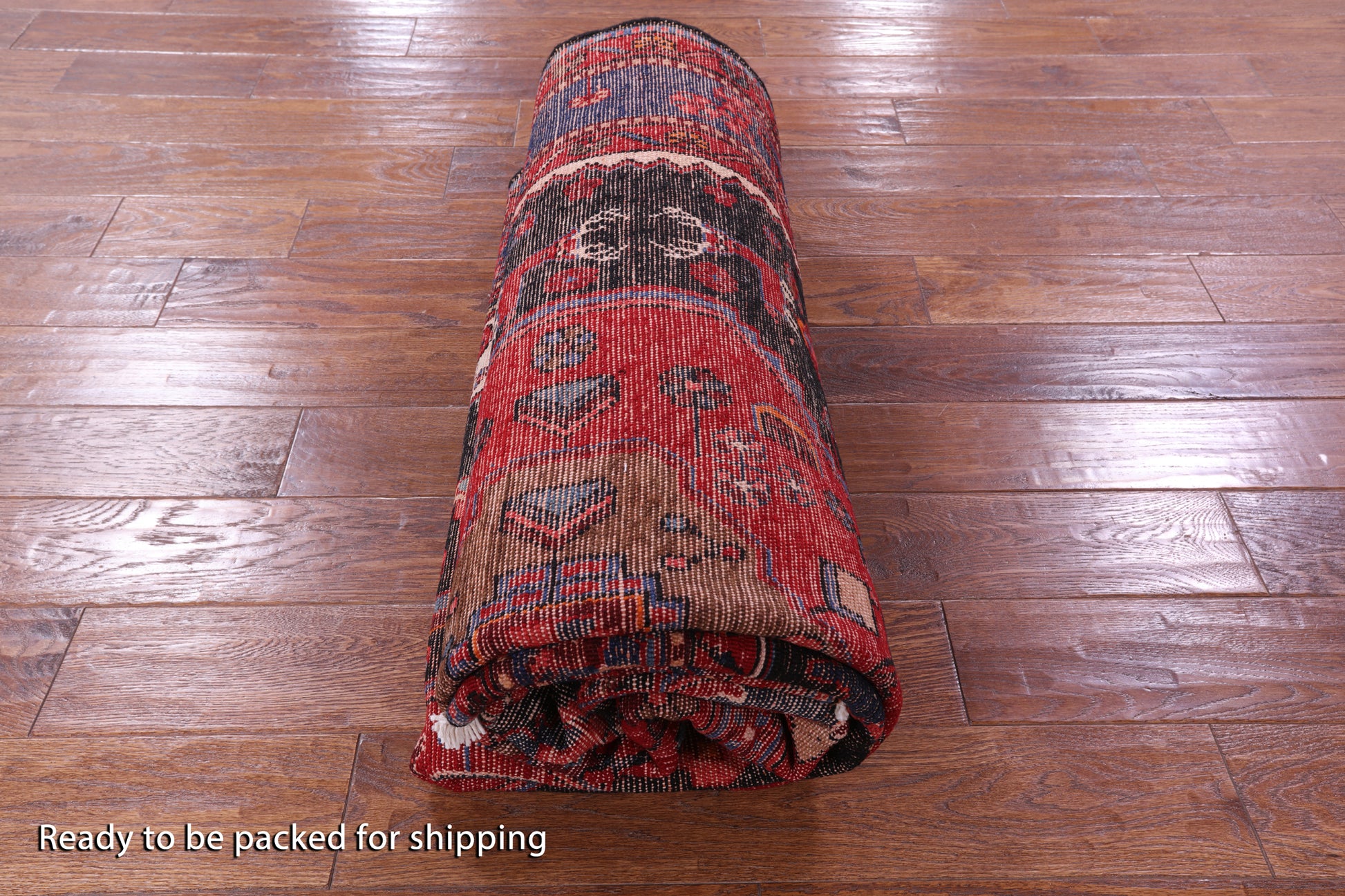 Black New Persian Hamadan Wool Rug - 5' 3" X 9' 5" - Golden Nile