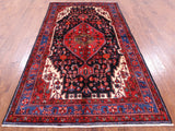 Black New Persian Hamadan Wool Rug - 5' 3" X 9' 5" - Golden Nile