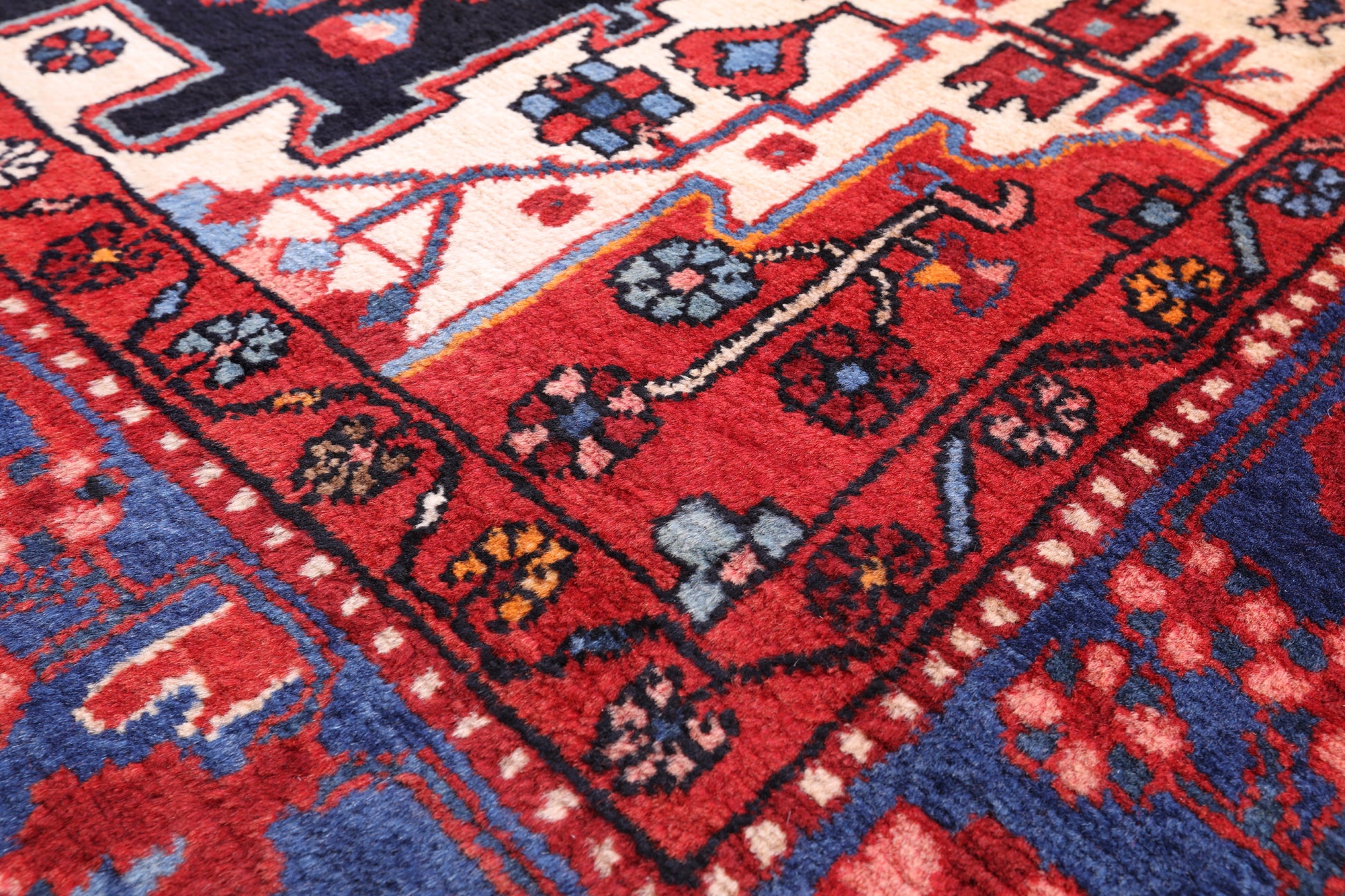 Black New Persian Hamadan Wool Rug - 5' 3" X 9' 5" - Golden Nile
