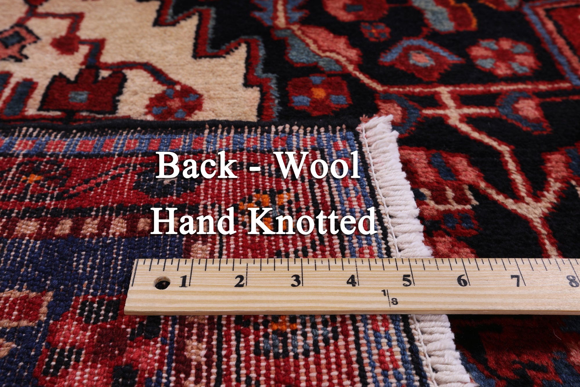 Black New Persian Hamadan Wool Rug - 5' 3" X 9' 5" - Golden Nile