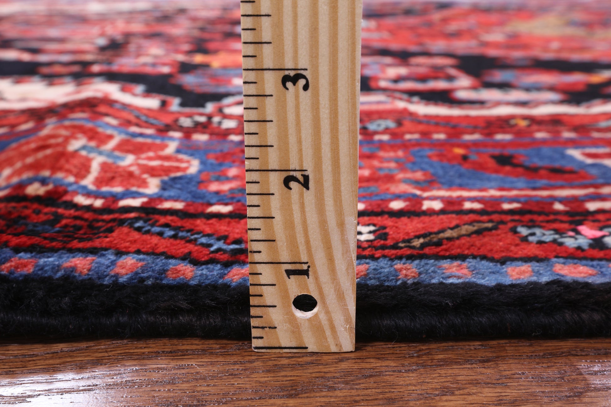 Black New Persian Hamadan Wool Rug - 5' 3" X 9' 5" - Golden Nile