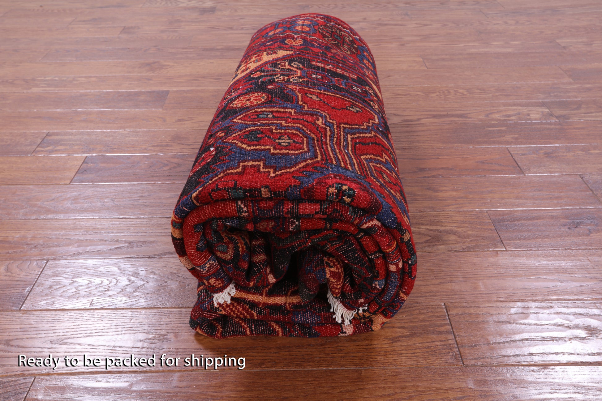 Black New Authentic Persian Hamadan Hand Knotted Rug - 5' 5" X 9' 11" - Golden Nile