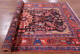 Authentic Persian Nahavand Hand Knotted Rug - 5' 7" X 8' 3" - Golden Nile